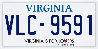 VA license plate VLC9591
