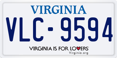 VA license plate VLC9594