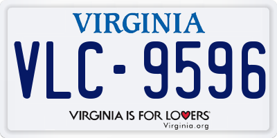 VA license plate VLC9596
