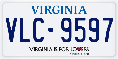 VA license plate VLC9597