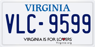 VA license plate VLC9599