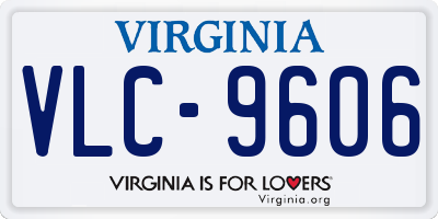 VA license plate VLC9606