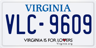 VA license plate VLC9609