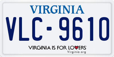 VA license plate VLC9610