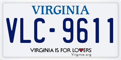 VA license plate VLC9611