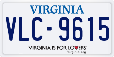 VA license plate VLC9615