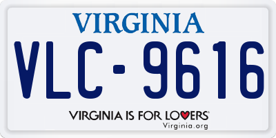 VA license plate VLC9616