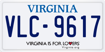 VA license plate VLC9617