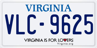 VA license plate VLC9625