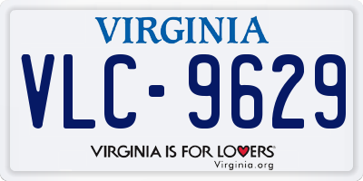 VA license plate VLC9629