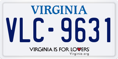 VA license plate VLC9631