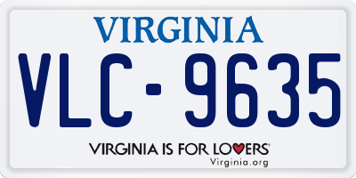 VA license plate VLC9635