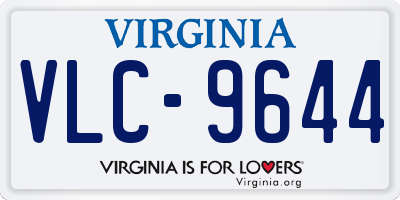 VA license plate VLC9644