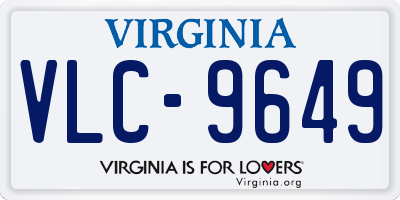 VA license plate VLC9649