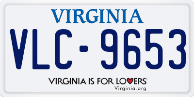 VA license plate VLC9653