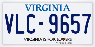 VA license plate VLC9657