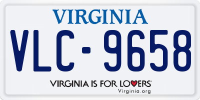 VA license plate VLC9658