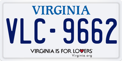 VA license plate VLC9662
