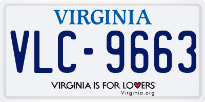 VA license plate VLC9663