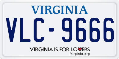 VA license plate VLC9666