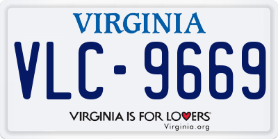 VA license plate VLC9669
