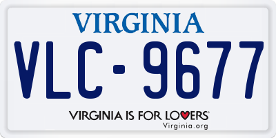 VA license plate VLC9677