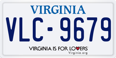 VA license plate VLC9679