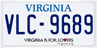 VA license plate VLC9689