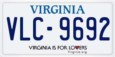 VA license plate VLC9692