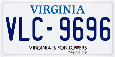 VA license plate VLC9696