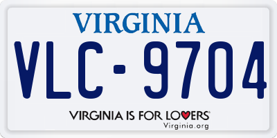 VA license plate VLC9704