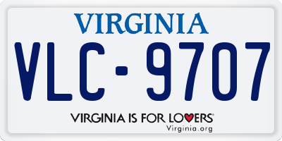 VA license plate VLC9707