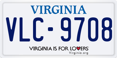 VA license plate VLC9708