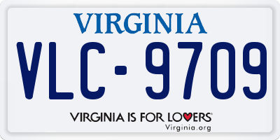 VA license plate VLC9709