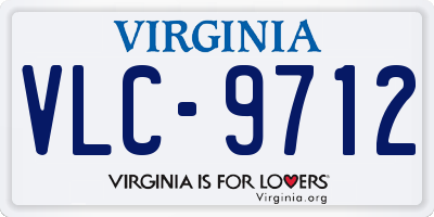 VA license plate VLC9712