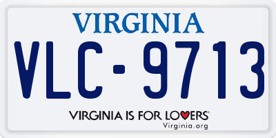 VA license plate VLC9713