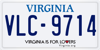 VA license plate VLC9714