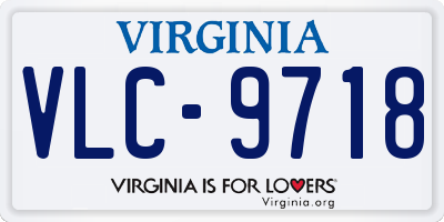 VA license plate VLC9718