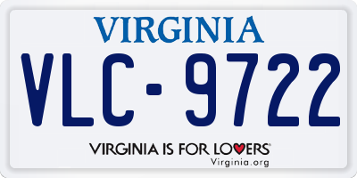 VA license plate VLC9722
