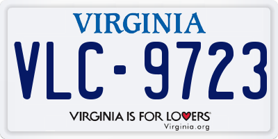 VA license plate VLC9723