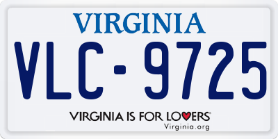 VA license plate VLC9725