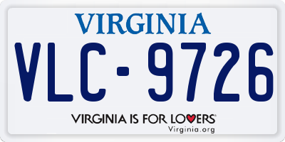 VA license plate VLC9726