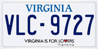 VA license plate VLC9727