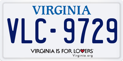 VA license plate VLC9729