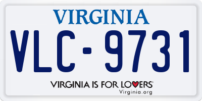VA license plate VLC9731