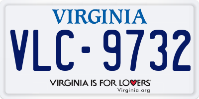 VA license plate VLC9732