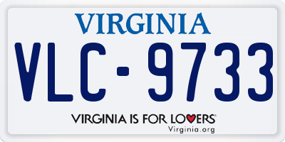 VA license plate VLC9733