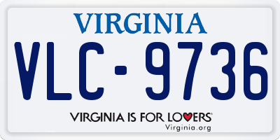 VA license plate VLC9736