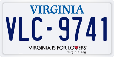 VA license plate VLC9741