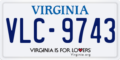 VA license plate VLC9743